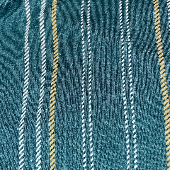 Goodfellow & Co Green and Yellow Stripes Cotton Modal Knit Pajama Lounge Pants - Picture 3 of 6